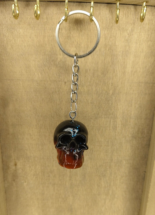 Porte-clé bicolore N°2 – Fusion des flammes et des abysses 🗝️