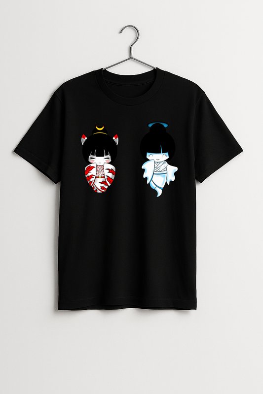 👹👼 T-shirt enfant – Poupée japonaise Ange/Démon 👼👹